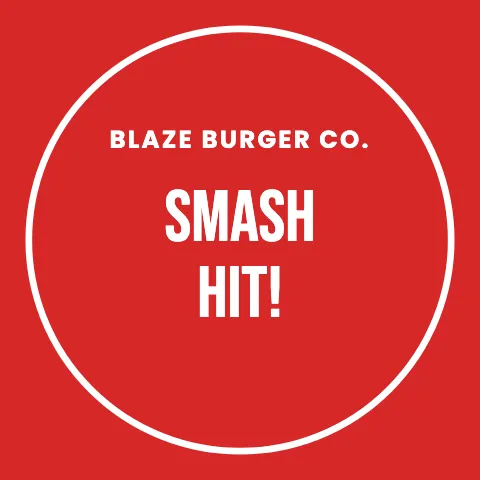 Burger joint badge sticker template
