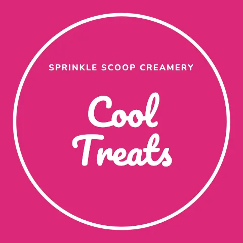 Ice cream shop badge sticker template