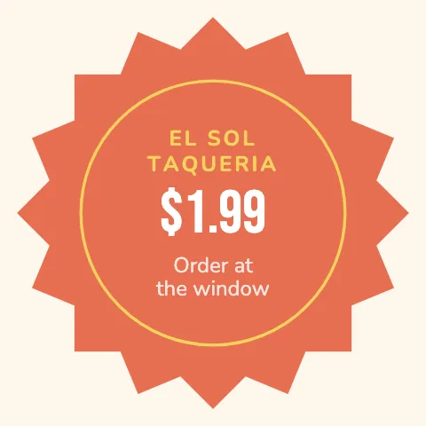 Taqueria starburst sticker template