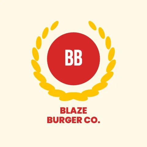 Burger joint laurel sticker template