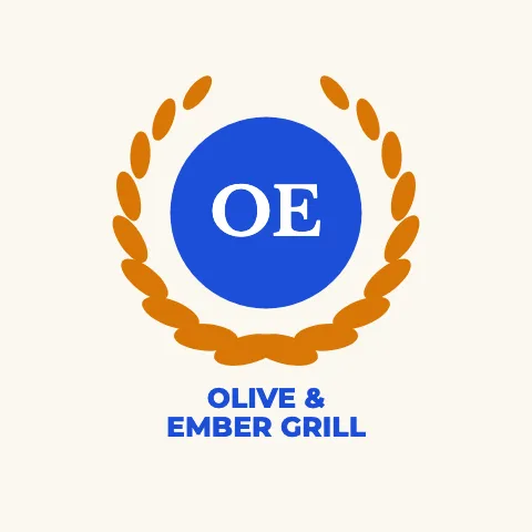 Mediterranean grill laurel sticker template