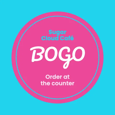 Desserts & boba offer sticker template