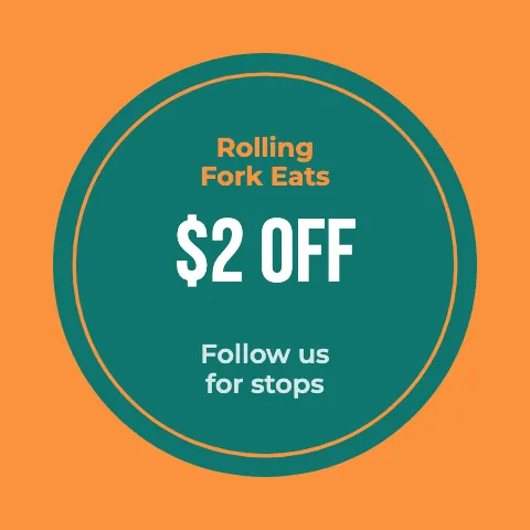 Food truck offer sticker template