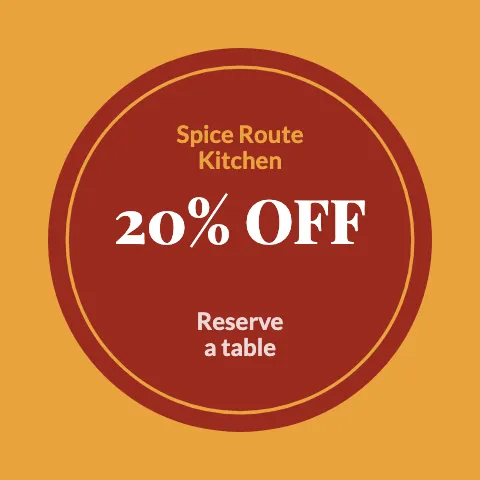 Indian restaurant offer sticker template