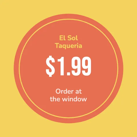 Taqueria offer sticker template