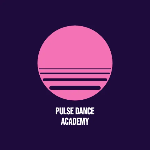 Dance studio sunset sticker template