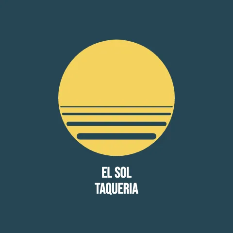 Taqueria sunset sticker template