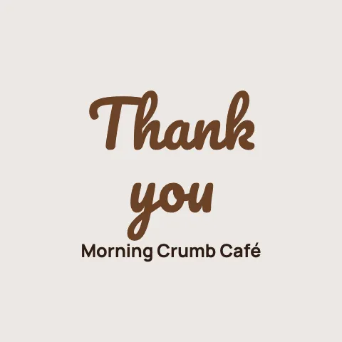 Café & bakery thank you sticker template