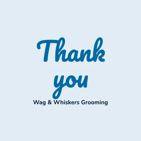 Pet grooming thank you sticker template