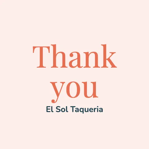 Taqueria thank you sticker template
