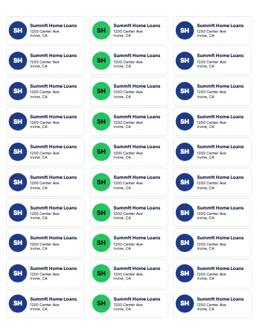 Mortgage & lending address labels sticker sheet template