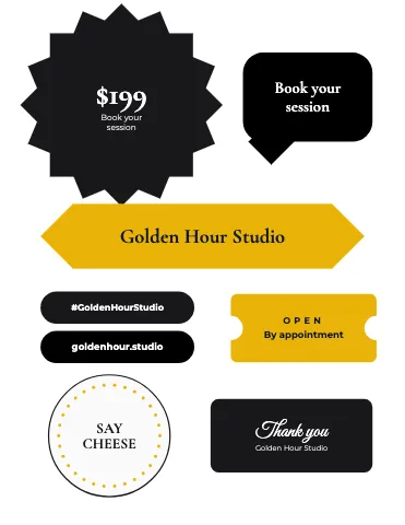 Photography & creative kiss-cut assortment sticker sheet template