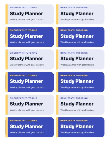 Tutoring product labels sticker sheet template