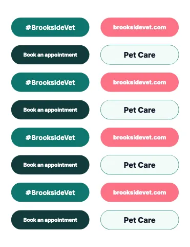Veterinary clinic hashtag pills sticker sheet template