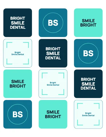 Medical & dental square mix sticker sheet template