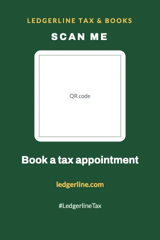 Accounting & tax scan & connect table tent template
