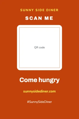 Breakfast diner scan & connect table tent template