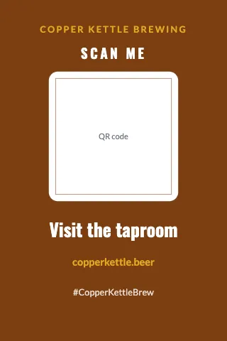Brewery & bar scan & connect table tent template