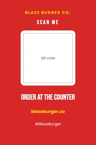 Burger joint scan & connect table tent template