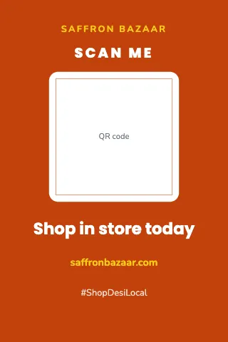 Indian grocery scan & connect table tent template