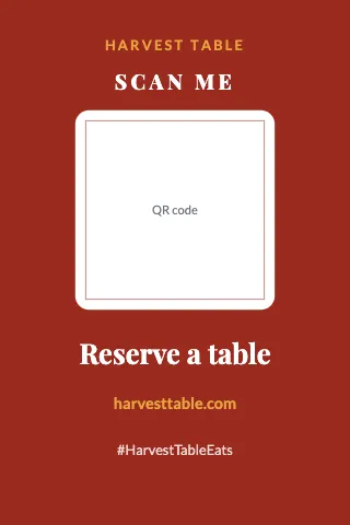 Restaurant scan & connect table tent template