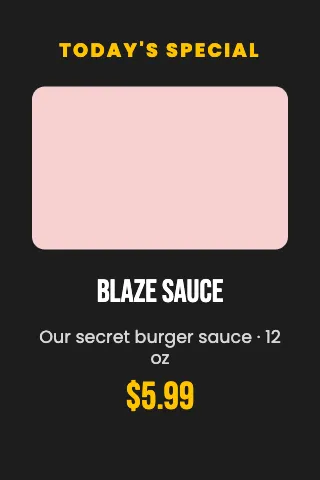 Burger joint today's special table tent template