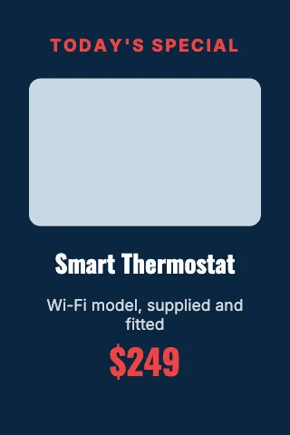 Plumbing & HVAC today's special table tent template