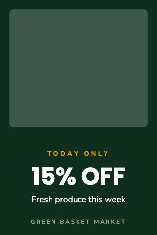 Grocery & market photo offer table tent template