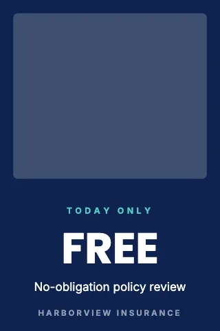 Insurance agency photo offer table tent template