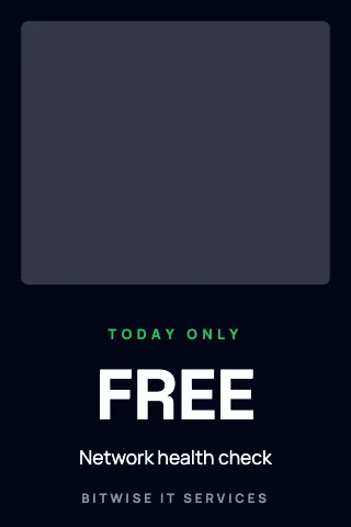 IT & tech services photo offer table tent template