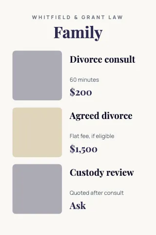 Law firm featured trio table tent template