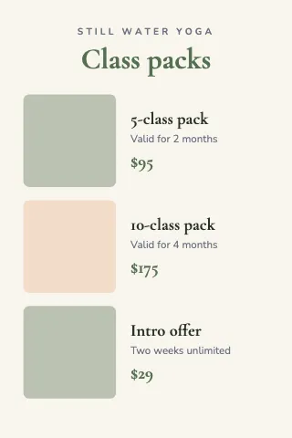 Yoga studio featured trio table tent template