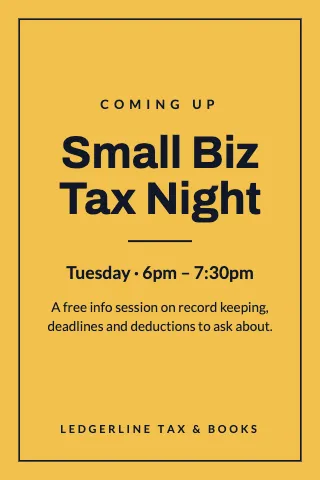 Accounting & tax what's on table tent template