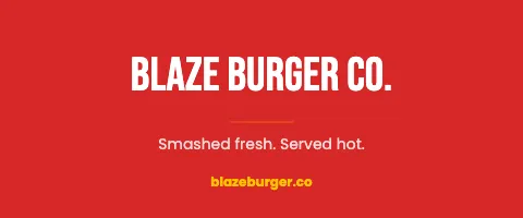 Burger joint centred logo tablecloth template