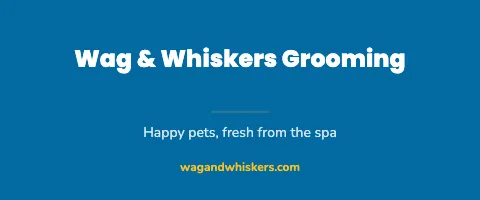 Pet grooming centred logo tablecloth template