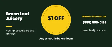 Juice & smoothie bar offer centre tablecloth template