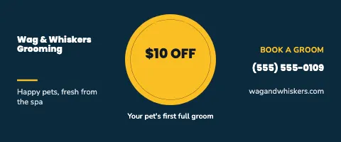 Pet grooming offer centre tablecloth template