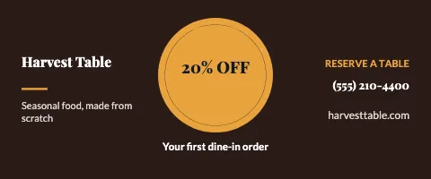 Restaurant offer centre tablecloth template
