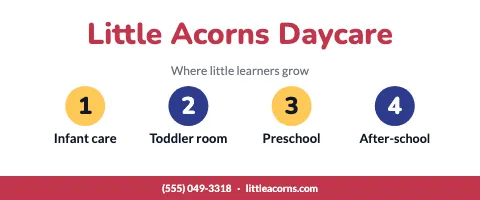 Daycare & preschool service row tablecloth template