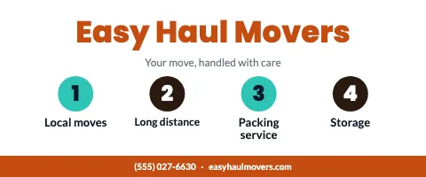 Moving company service row tablecloth template