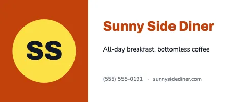 Breakfast diner split tablecloth template