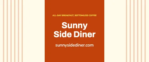 Breakfast diner centre panel tablecloth template