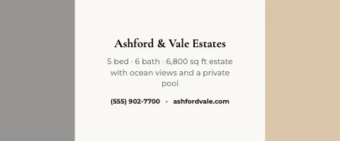 Luxury homes photo ends tablecloth template