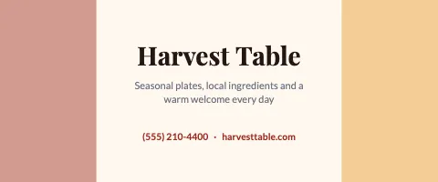 Restaurant photo ends tablecloth template