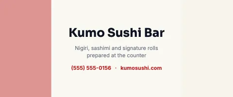Sushi bar photo ends tablecloth template