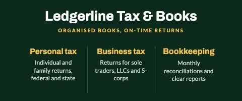 Accounting & tax service row tablecloth template