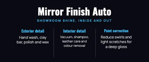 Auto detailing service row tablecloth template