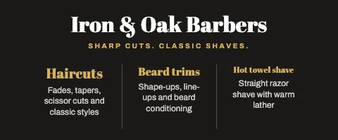 Barbershop service row tablecloth template
