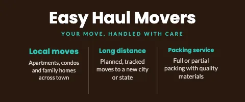 Moving company service row tablecloth template
