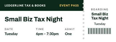Accounting & tax boarding pass ticket template